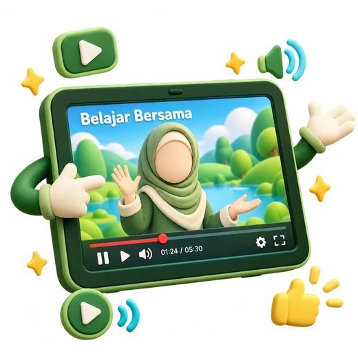 Ilustrasi 3D E-Learning